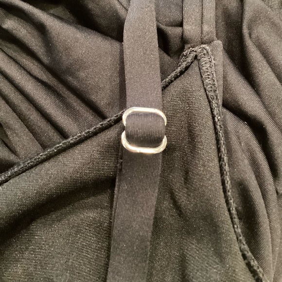 Kona Sol Elegant Tie Front One Piece Black Swimsuit, size Medium 😎 - Picture 4 of 8